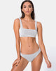 Image de Shani Bikini Top in Crinkle Rib White