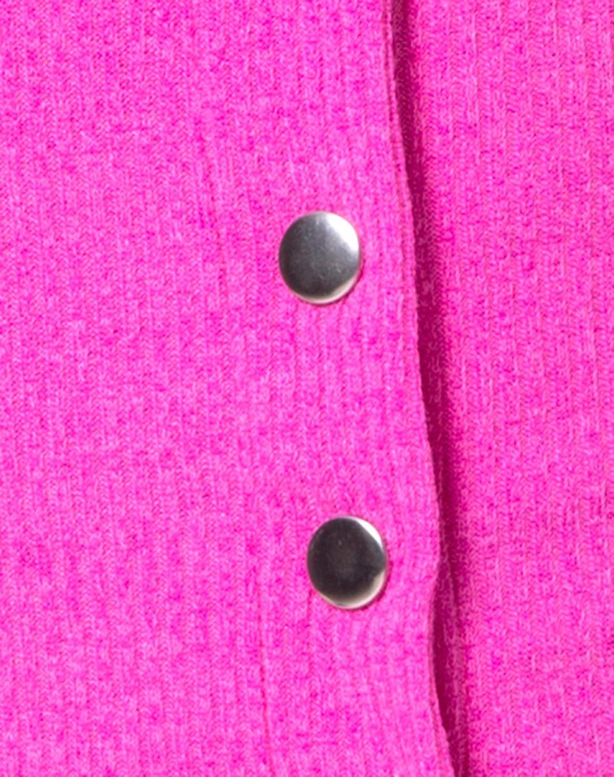 Image of Shay Bodycon Dress in Knit Crink Hot Pink