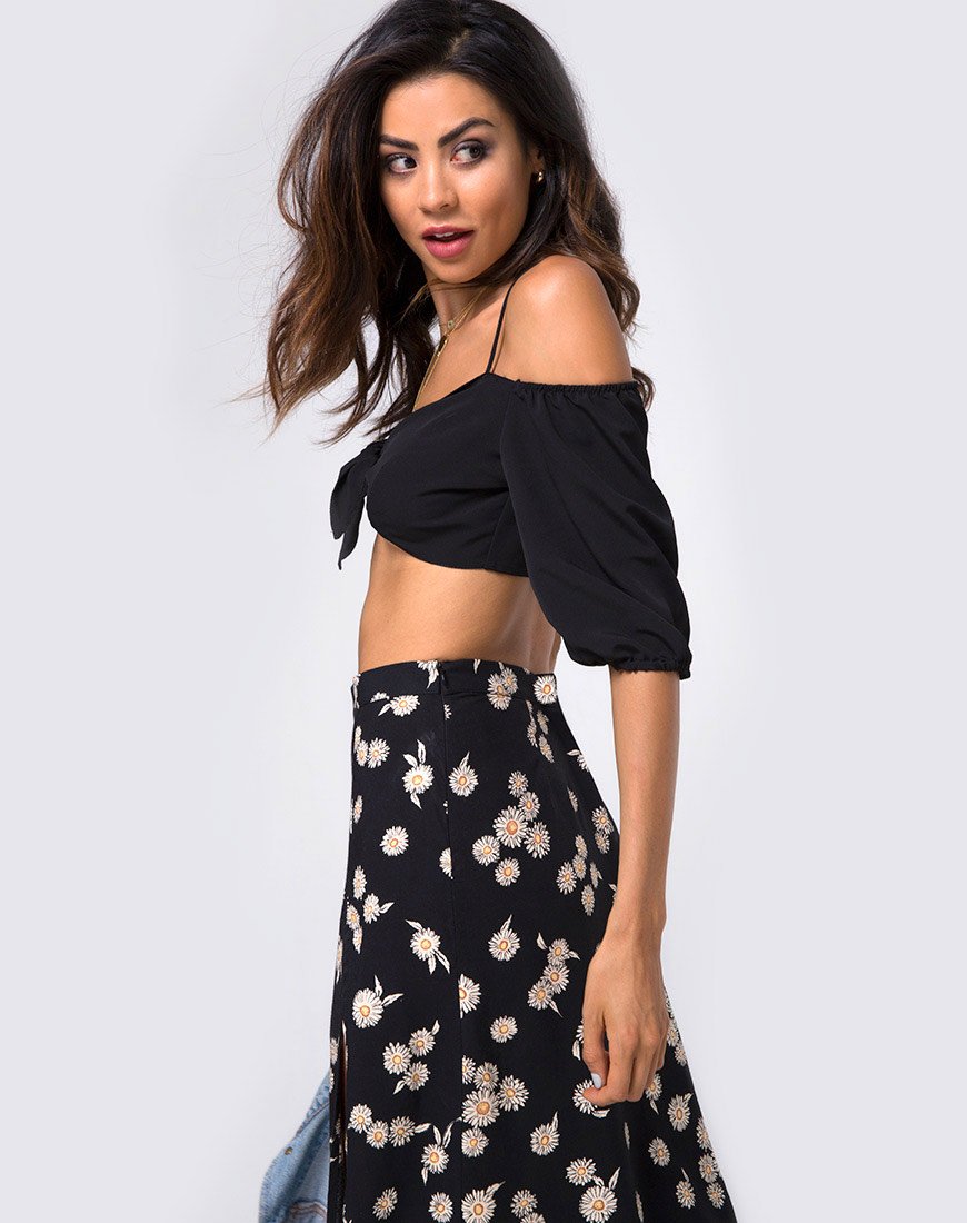 Jupe longue Shayk, Grunge Daisy Floral