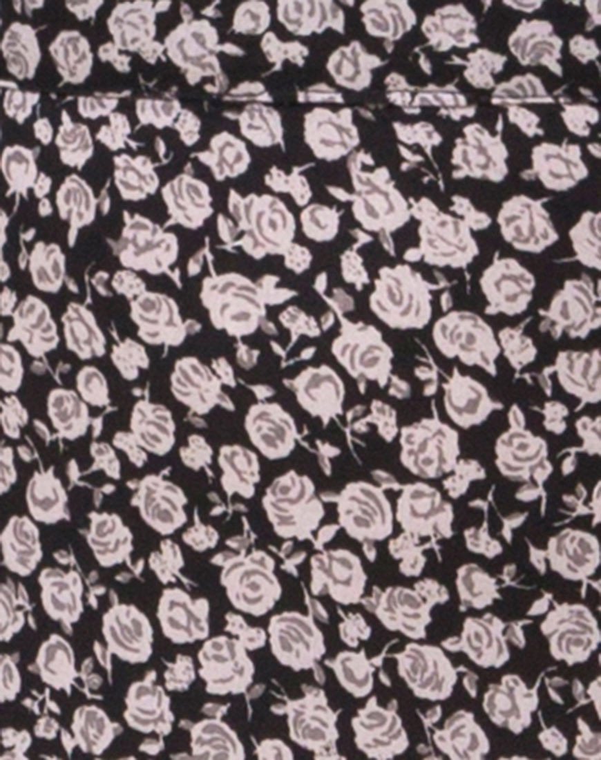 Image de la jupe longue Shayk, Ditsy Rose Black