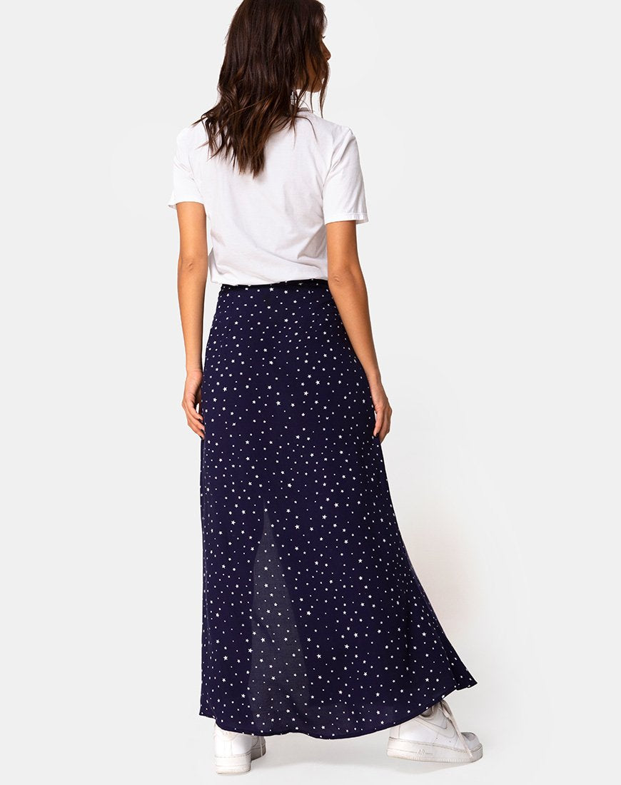 Image of Shayk Maxi Skirt in Starstruck Navy