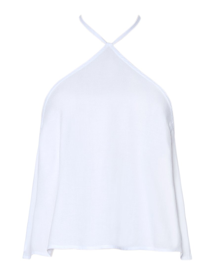 Image de Shea Halter Swing Crop Top in White
