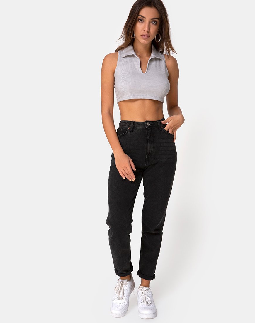 Image de Shenia Crop Top in Rib Grey
