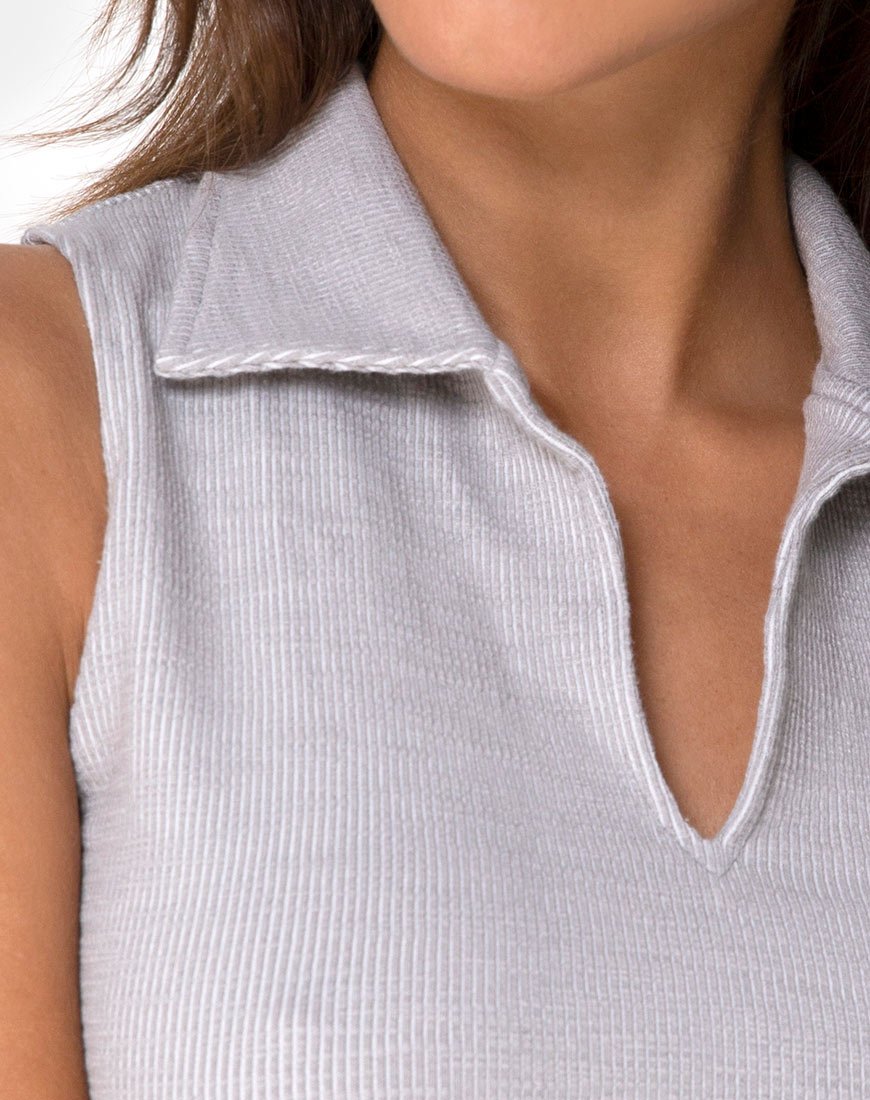 Image de Shenia Crop Top in Rib Grey