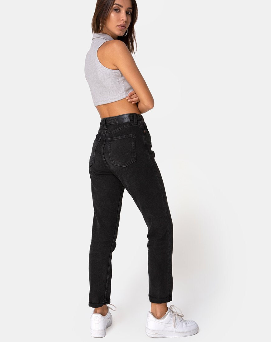 Image de Shenia Crop Top in Rib Grey