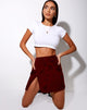 Image de la mini-jupe Shenka en satin rose Mulberry