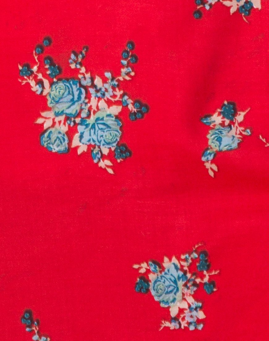 Image de la jupe Sheny en Soi Rose Rouge