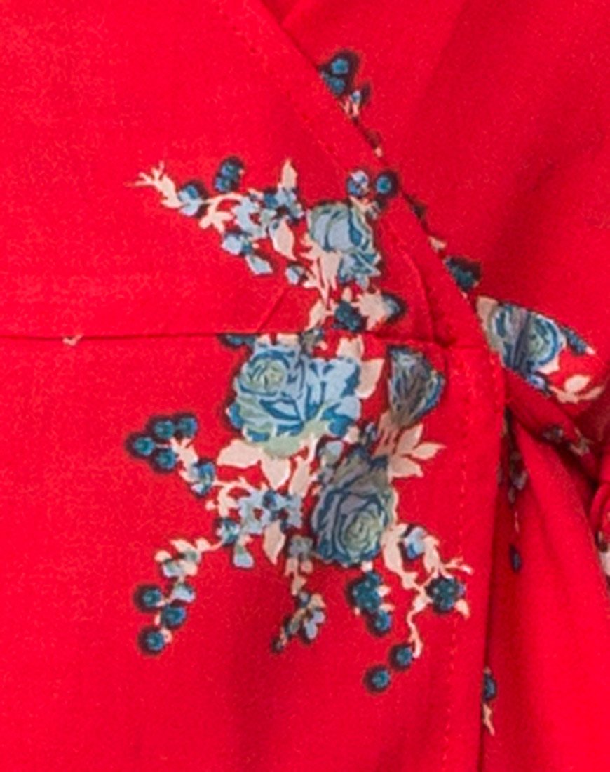 Image de la robe Slava en Soi Rose Rouge