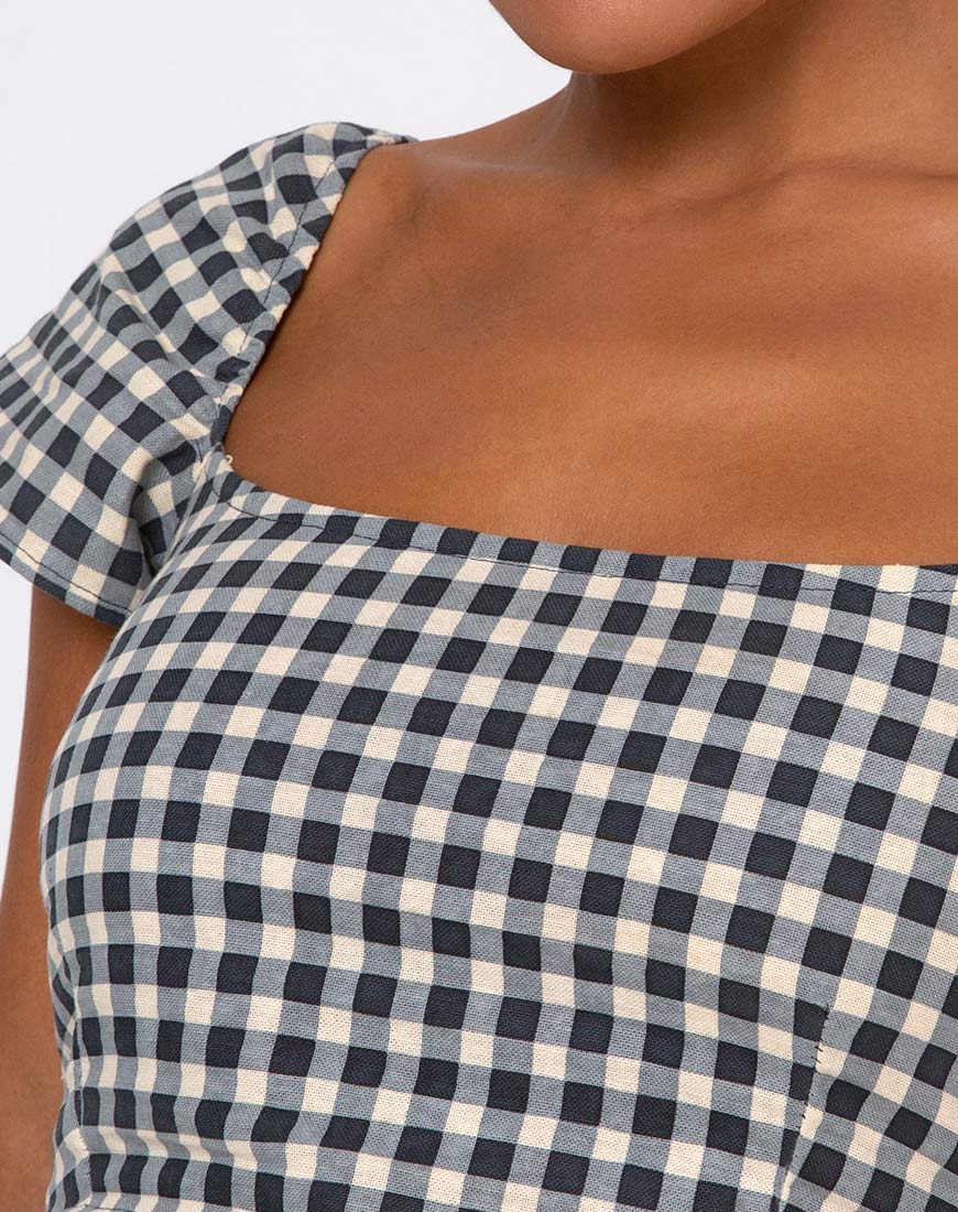 Image de Cindy Crop Top in Gingham Cream