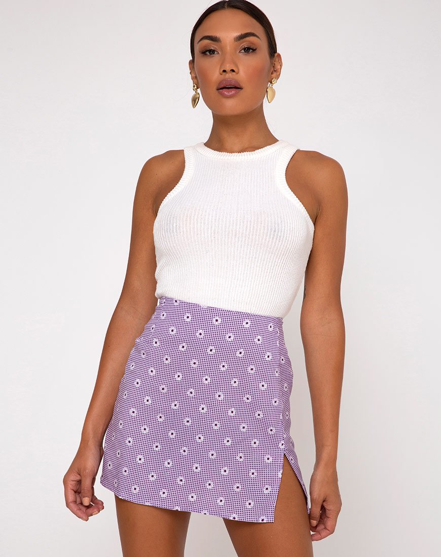 Minijupe Sheny, Daisy Field Lavender
