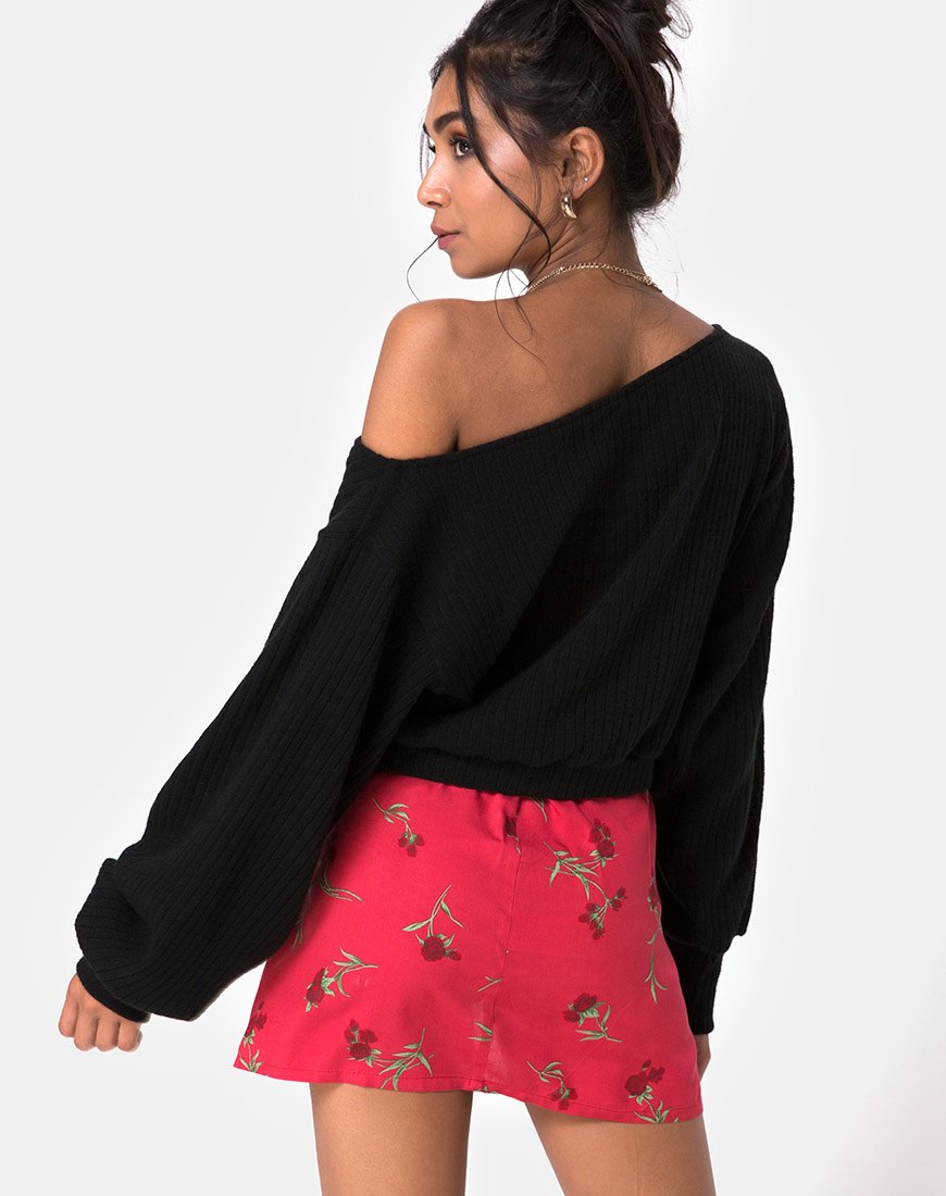 Image de la mini-jupe Sheny en rouge rose
