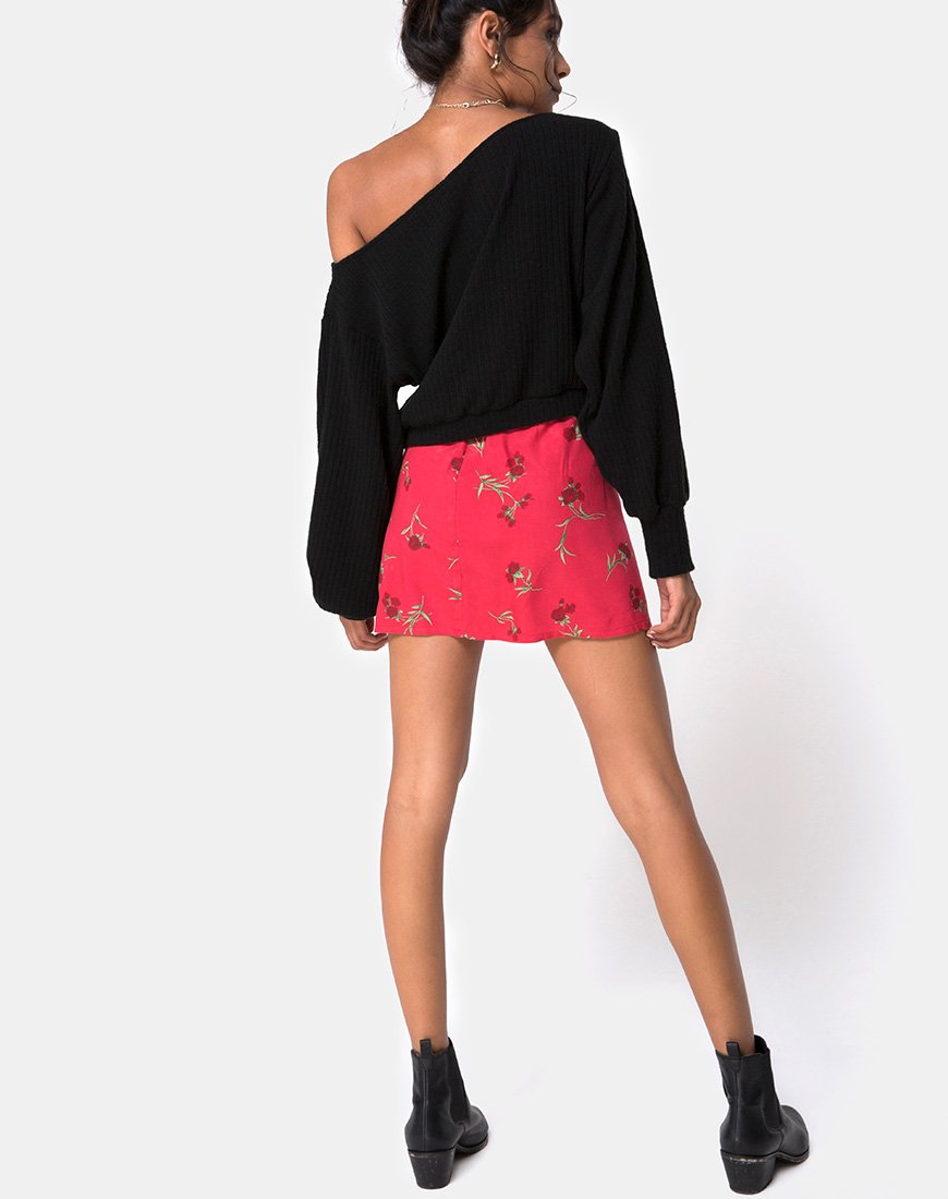 Image de la mini-jupe Sheny en rouge rose
