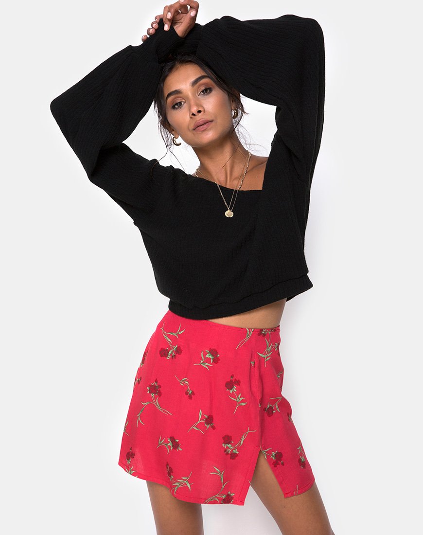 Image de la mini-jupe Sheny en rouge rose