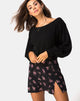 Image de la jupe Sheny en Sohey Rose Noir
