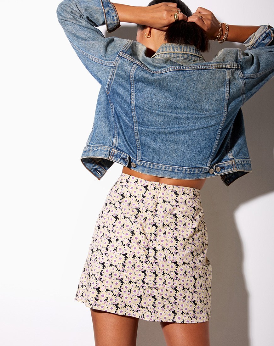 Image de la mini-jupe Sheny en crème de jour Daisy