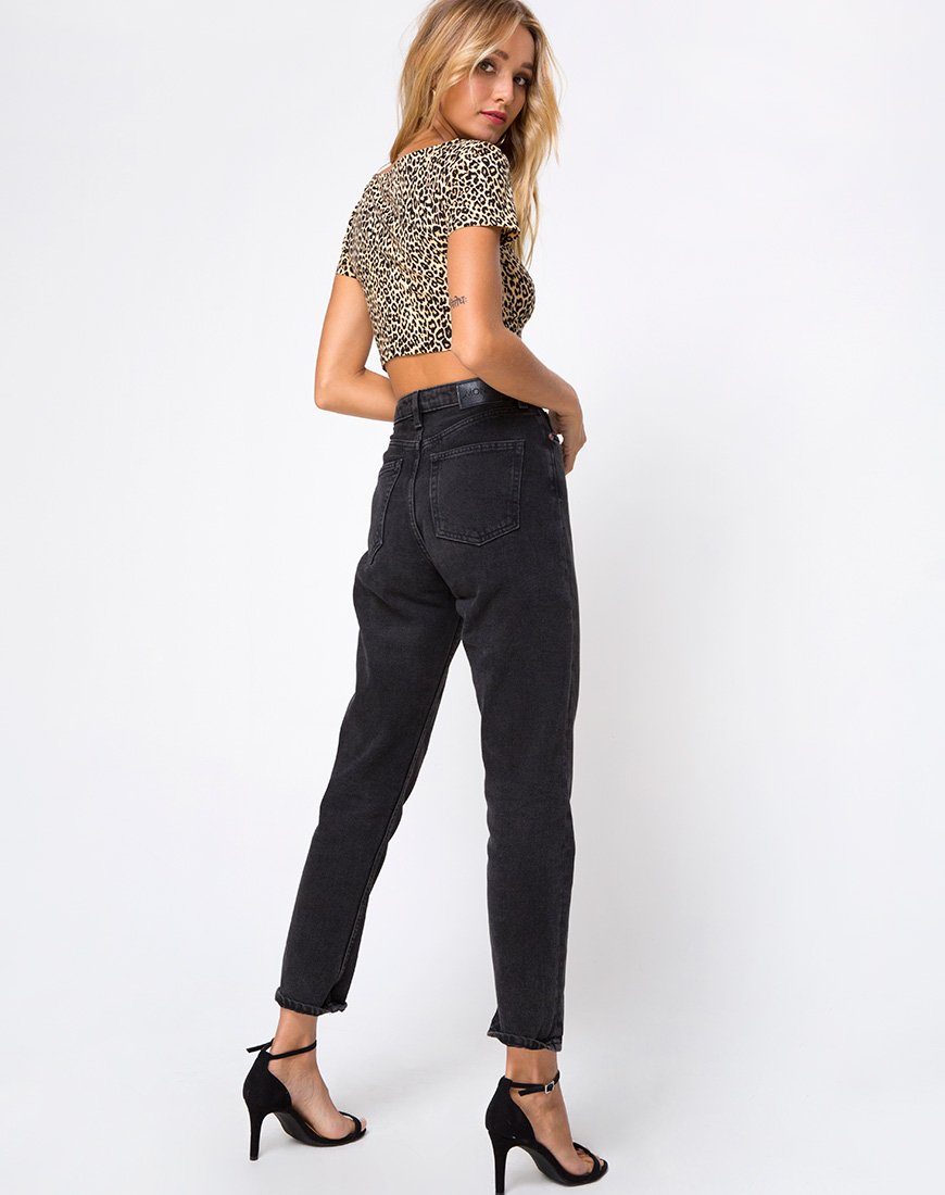 Image de Shim Cutout Crop Top in Rar Leopard