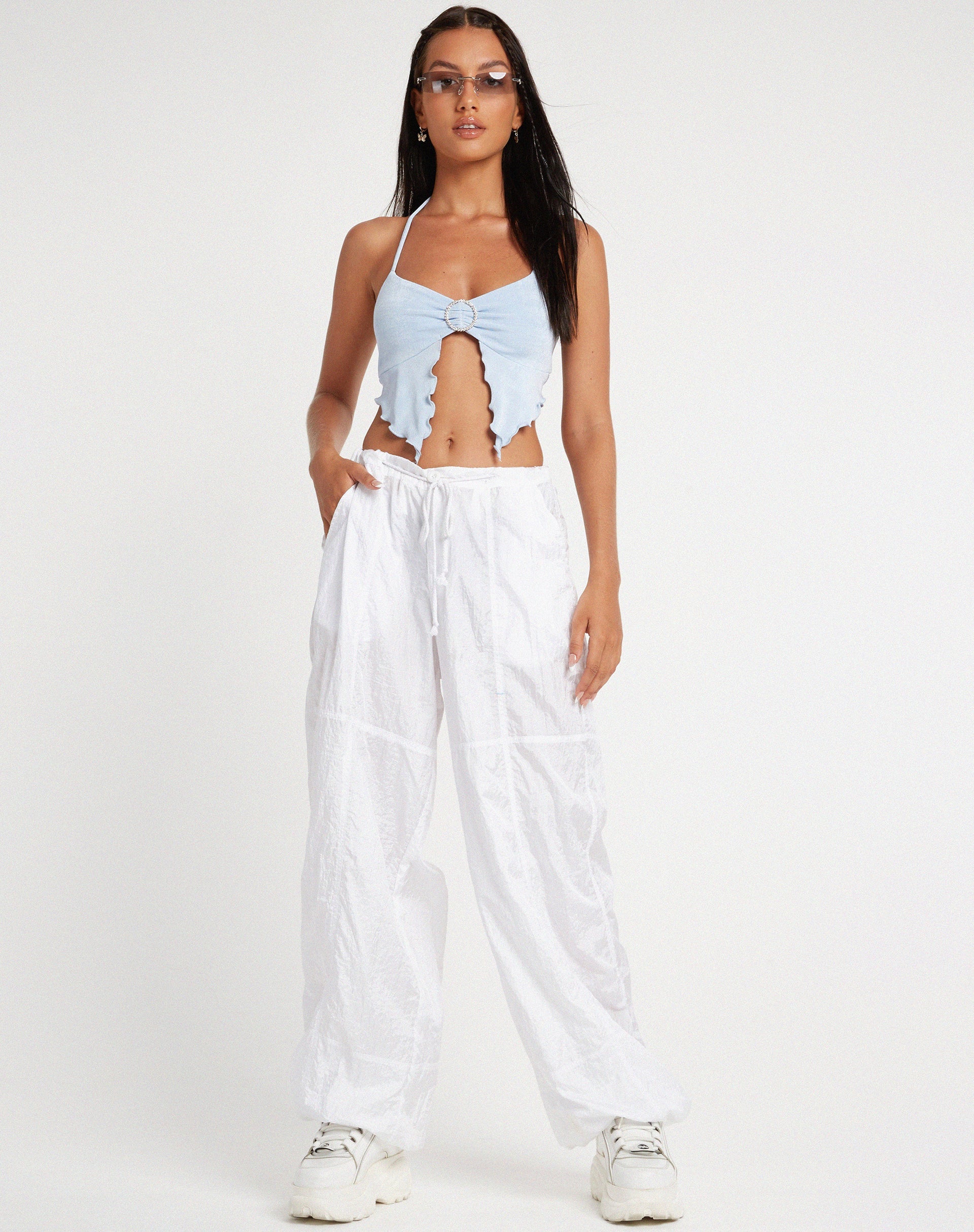 image de Shima Top in Crepe Baby Blue