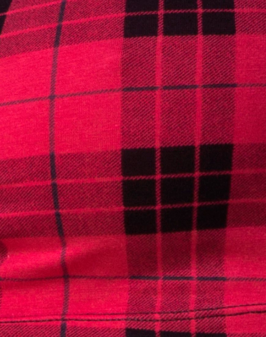 Image de Shimla Crop Top in Winter Plaid Red / Black