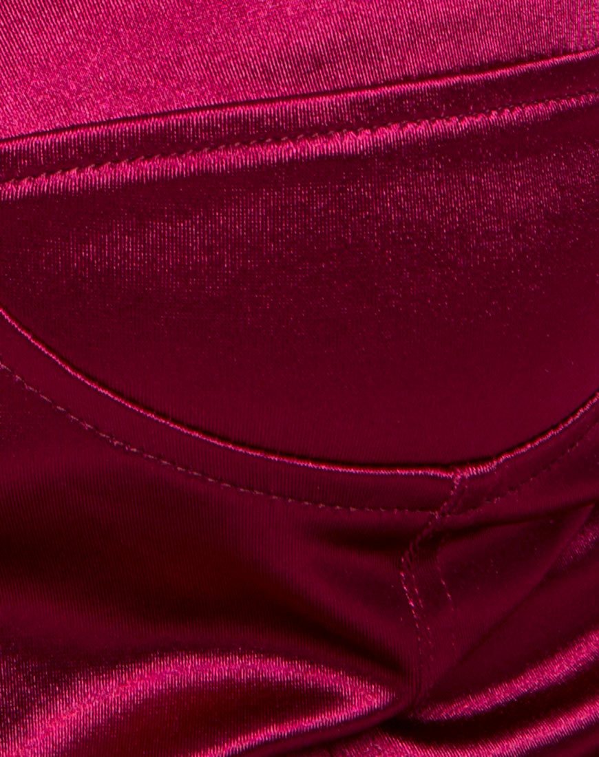 Image de Shisui Tube Top in Satin Burgundy