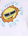Soleil rétro blanc
