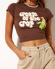 Image de Tinsi Crop Top in Deep Mahogany Cream Of The Crop