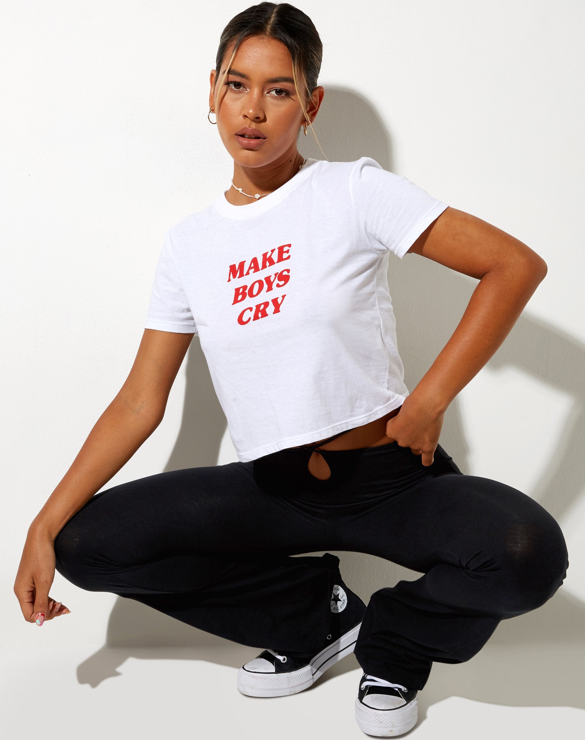 Image de Shrunk Tee in White Make Boys Cry