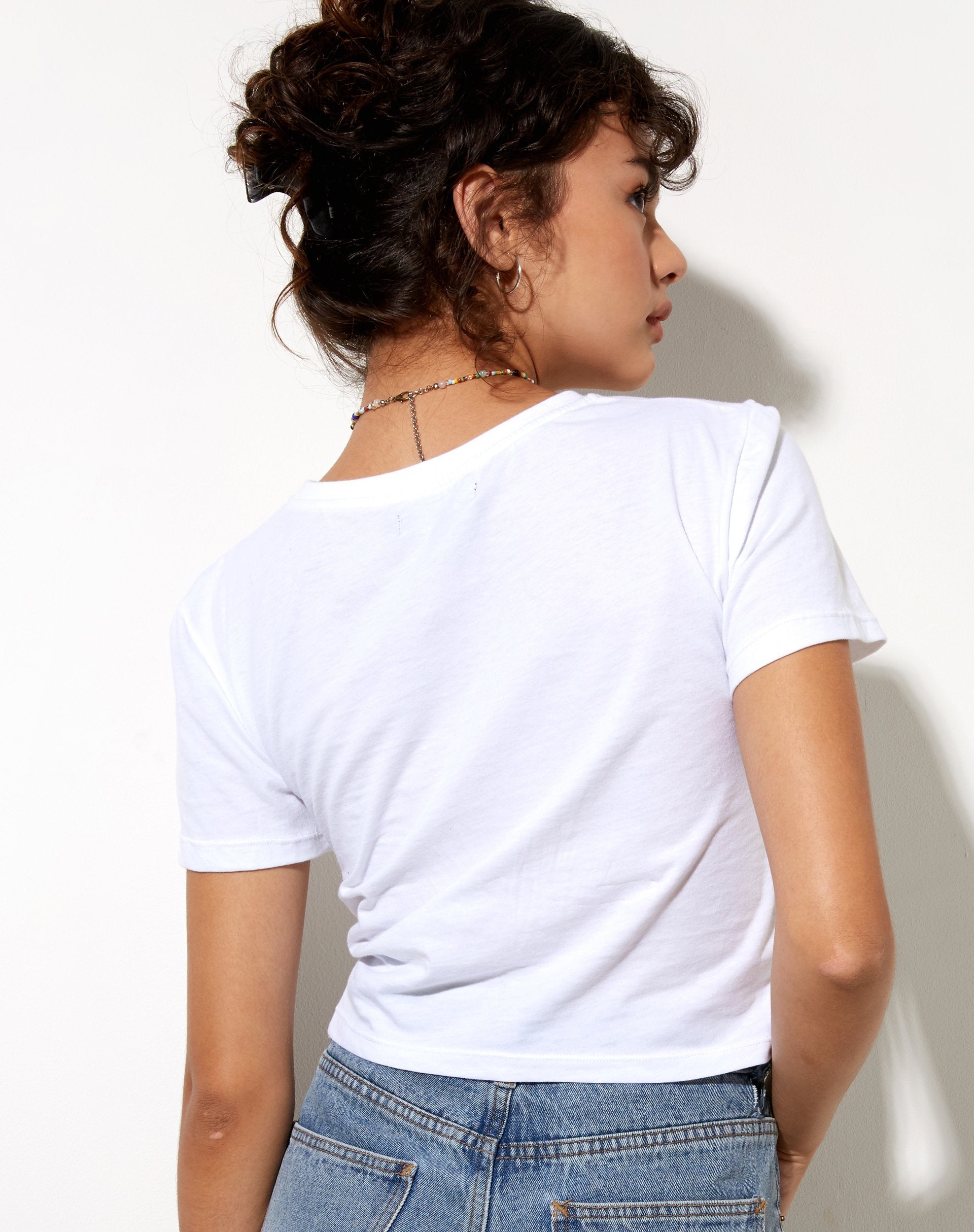 Image de Shrunk Tee in White Dont Stress Do Your Best