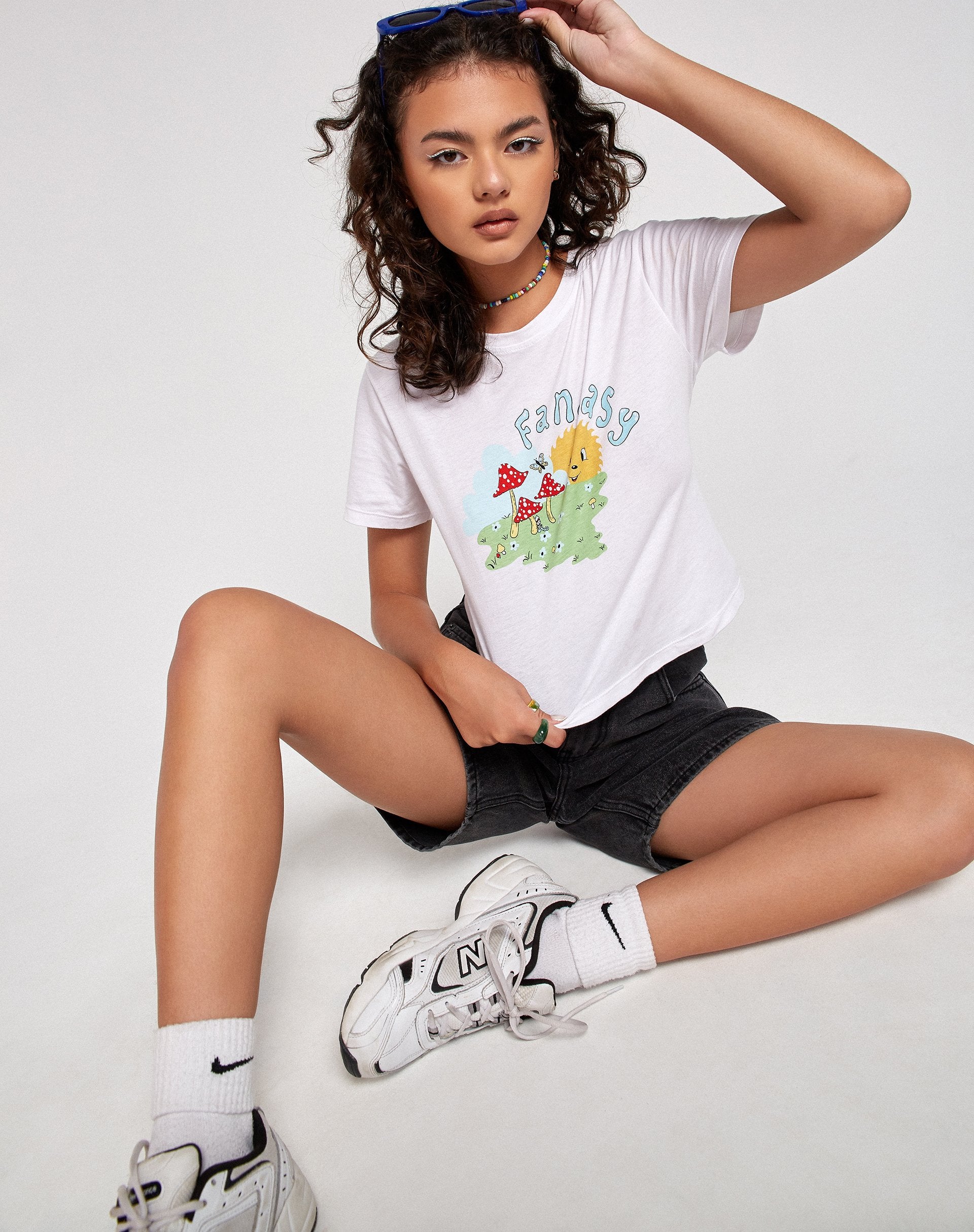 Image de Shrunk Tee in White Fantasy