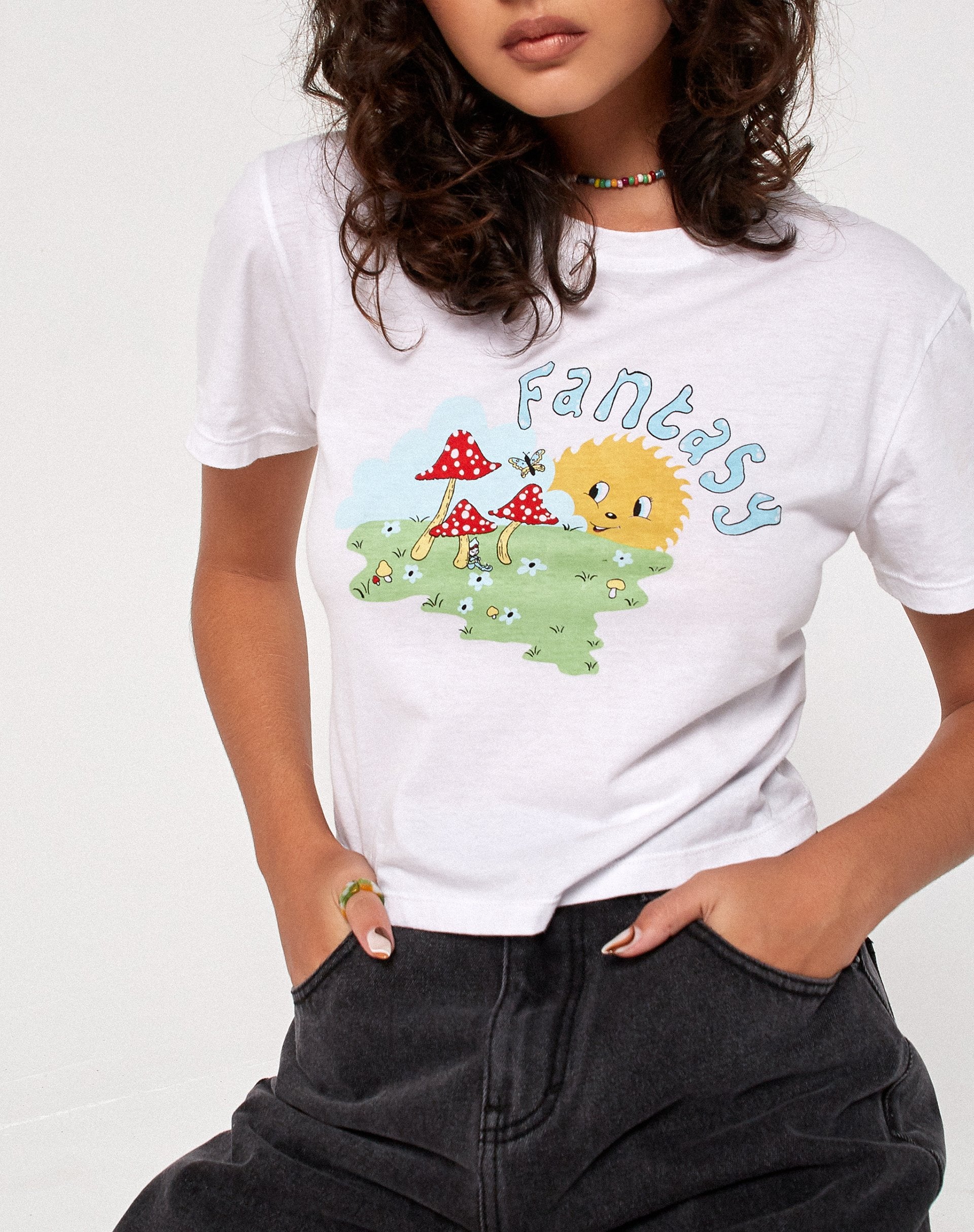 Image de Shrunk Tee in White Fantasy