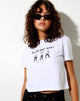 Image de Shrunk Tee in White Will We Dance Again