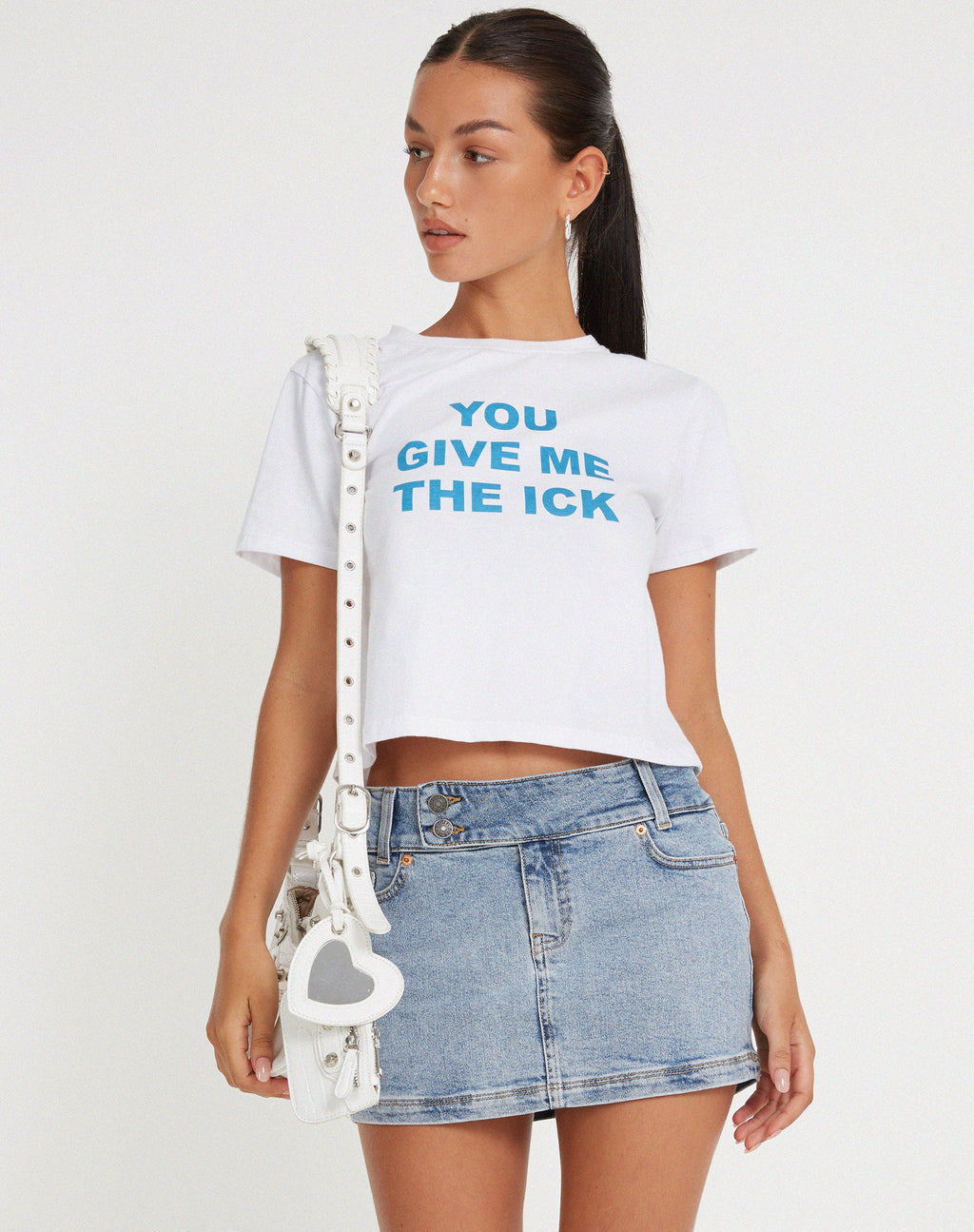 Tee-shirt Shrunk en blanc You Give Me The Ick
