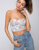 Image de Shisui Tube Top in Bloom Floral Blue Base