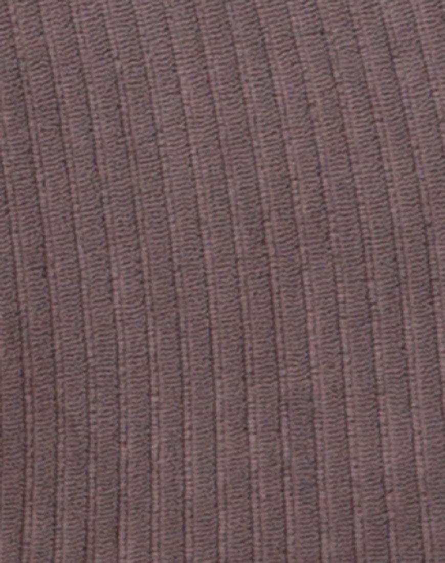 Image de Shureen Crop Top in Mocha Rib Velvet
