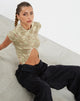 Image de MOTEL X JACQUIE Sianda Crop Top in Mix Space Dye Khaki