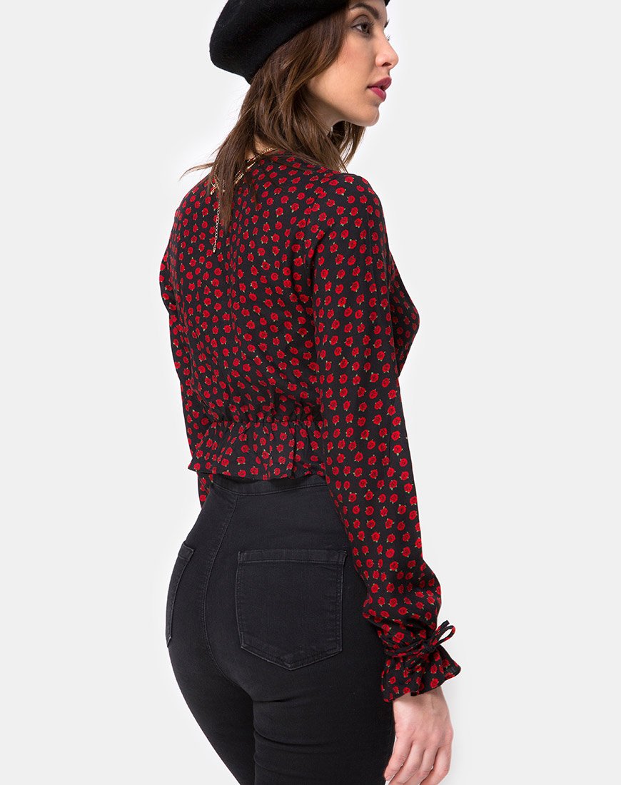 Image de Sibel Top in Dotty Rose Black