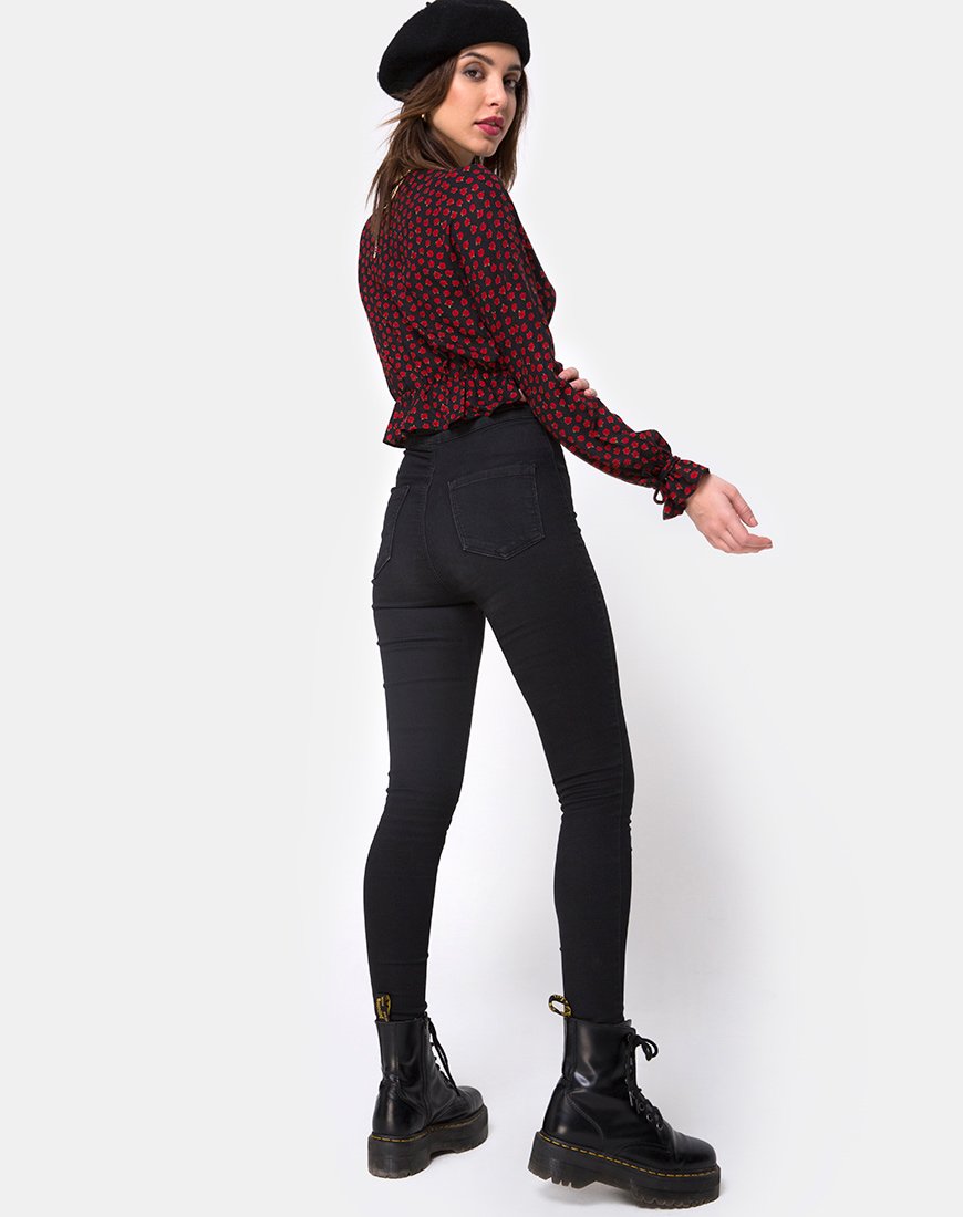 Image de Sibel Top in Dotty Rose Black
