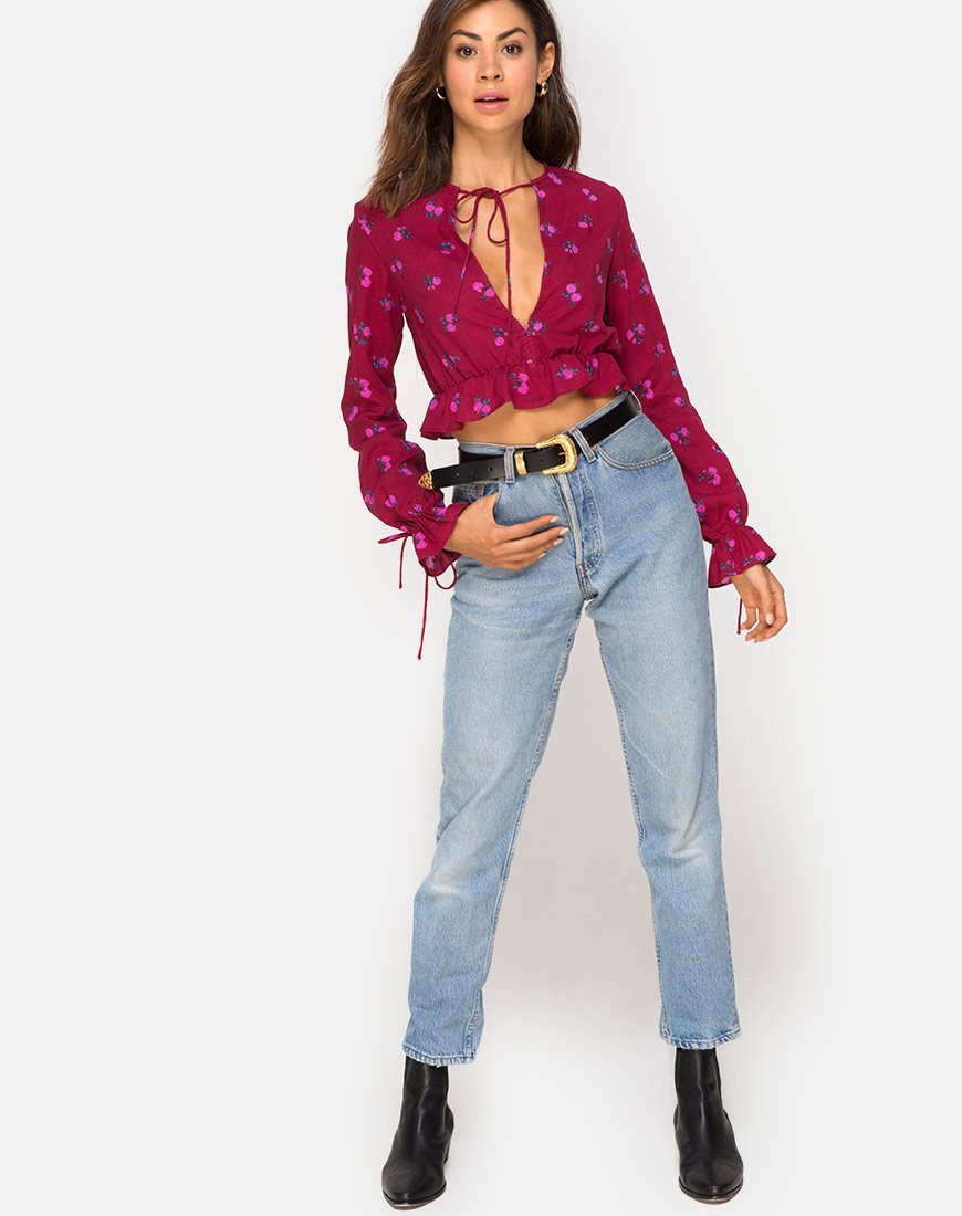 Image de Sibel Top in Magenta Rose Pink