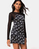 Image de Sikhnet Mini Dress in Black Butterfly Flock