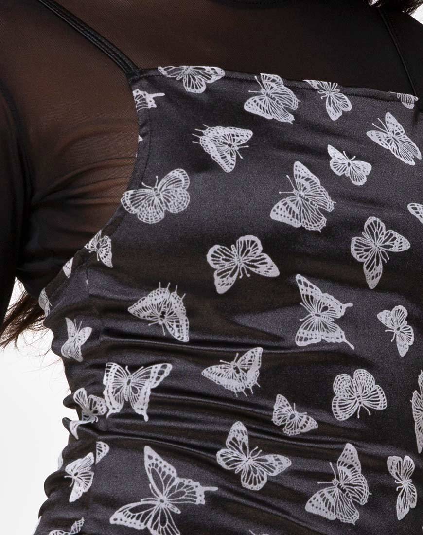 Image de Sikhnet Mini Dress in Black Butterfly Flock