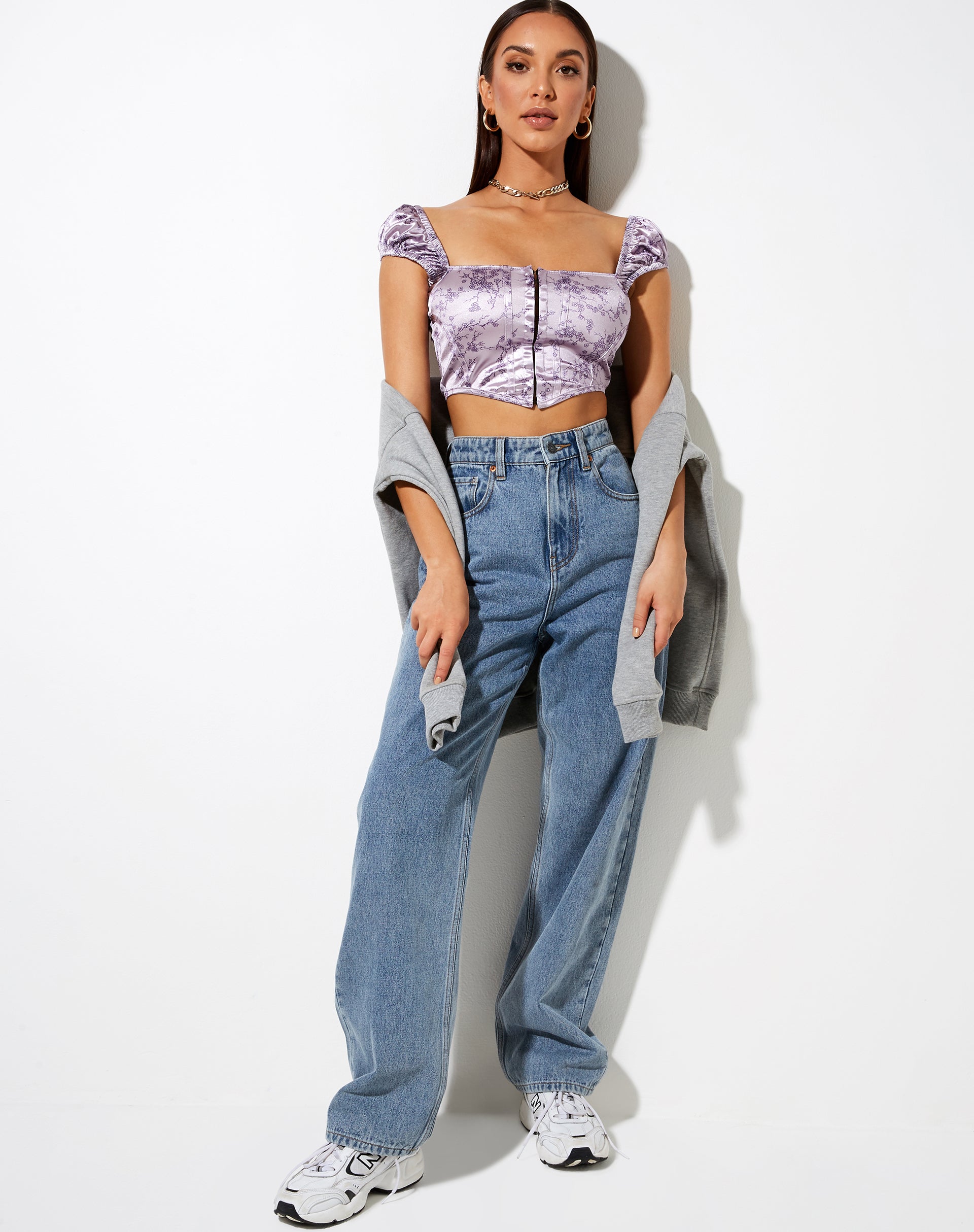 Image de Silicia Corset Top in Sakura Blossom Lilac
