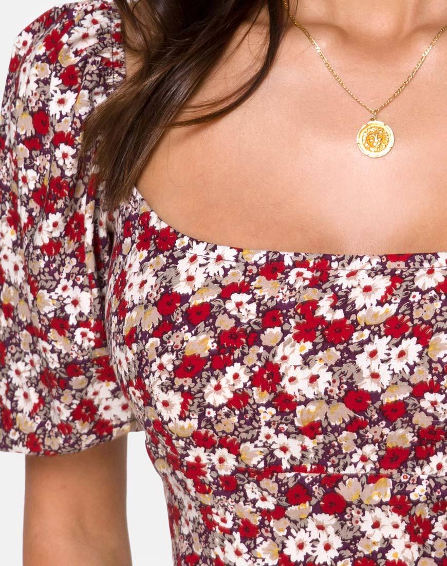 Image de Silvia Top in Floral Charm Red