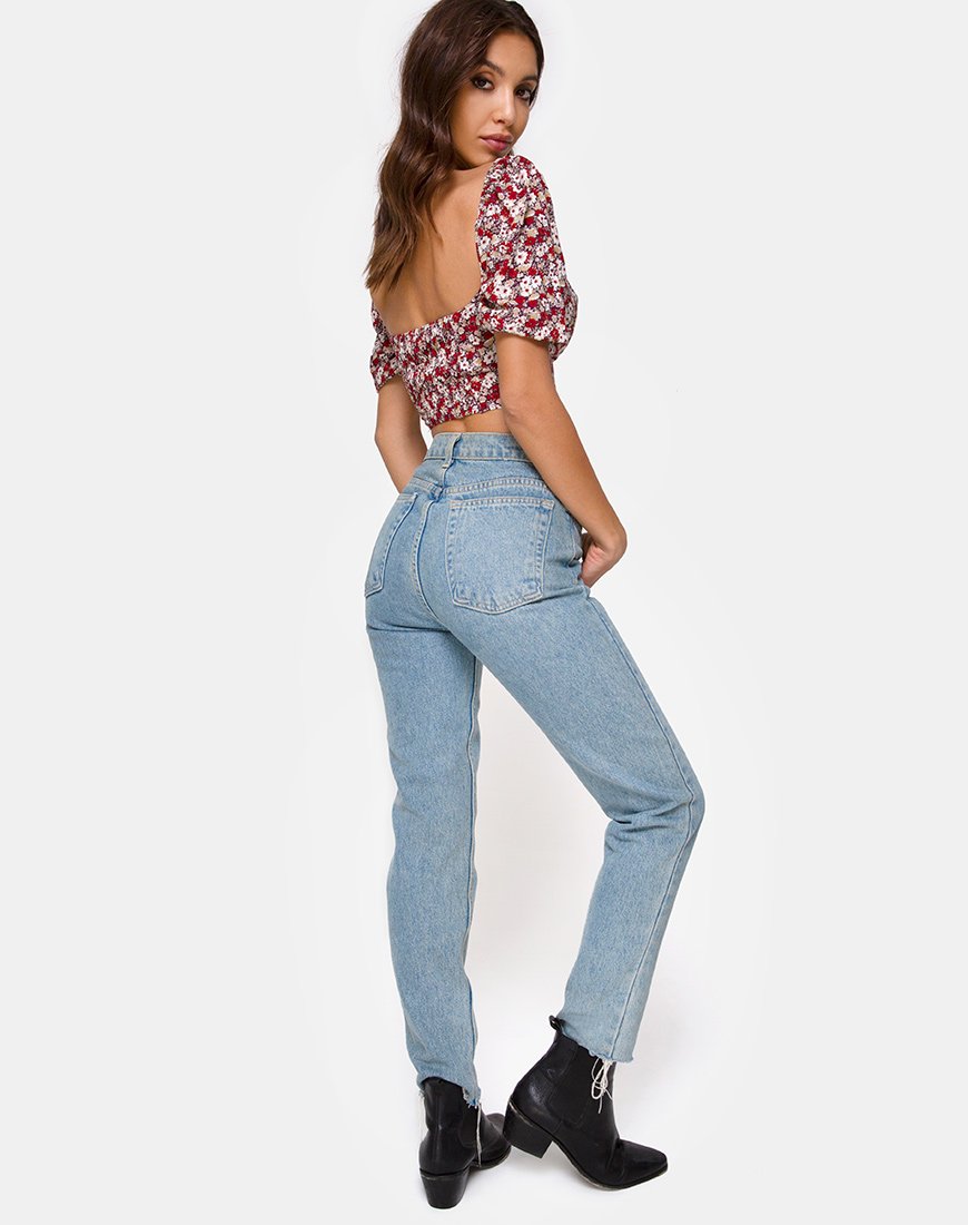 Image de Silvia Top in Floral Charm Red