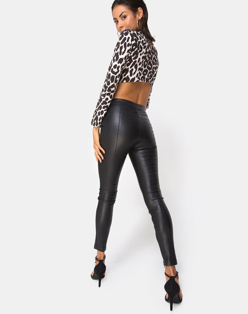 Image de Sinex Cutout Crop Top in Oversize Jaguar