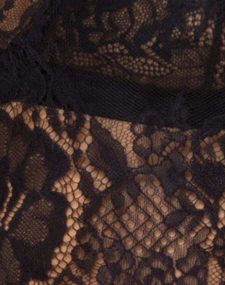 Image de Sinhor Crop Top in Lace Black