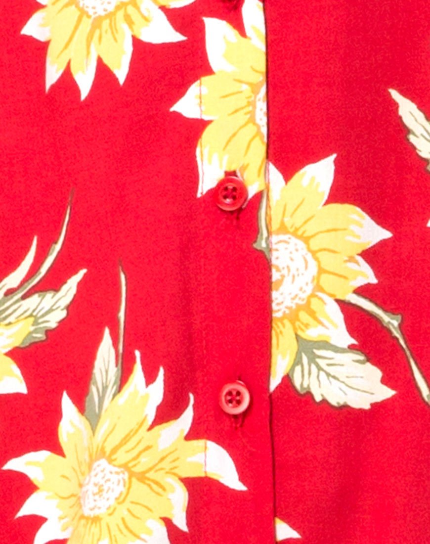 Image de Sini Slip Midi Dress in Sunny Days Red
