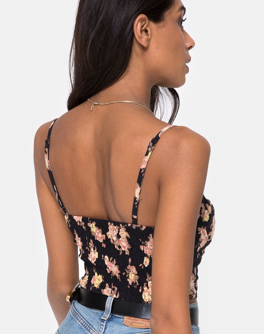 Image de Siven Crop Top in Antique Rose Black