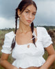 image de Slate Crop Top in Poplin White