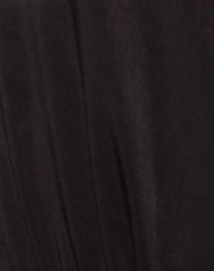 Image de Sloan Bodice Plunge en satin noir