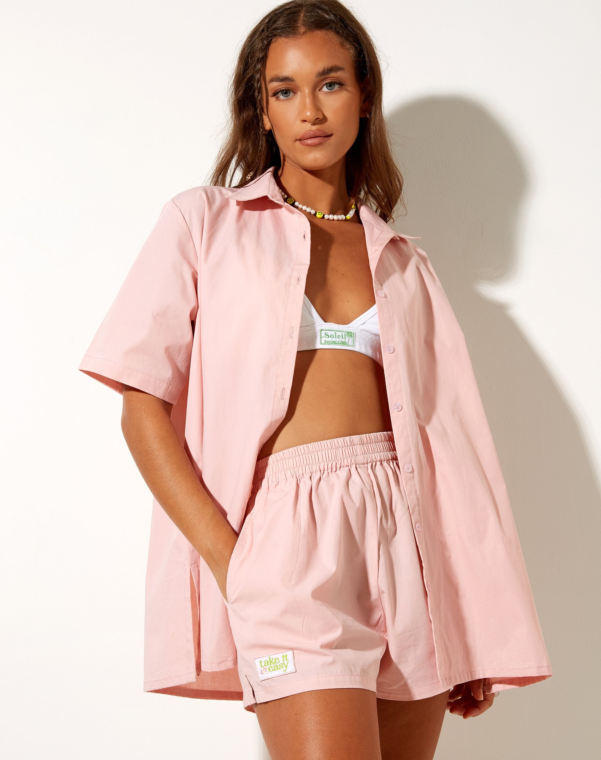 Image de Lala Short en Popeline Rose Lady Take It Easy