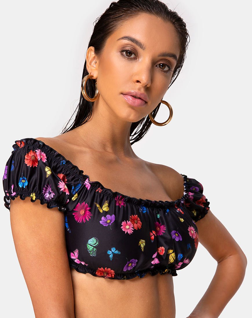 Image de Sofia Bikini Top in Butterfly Floral